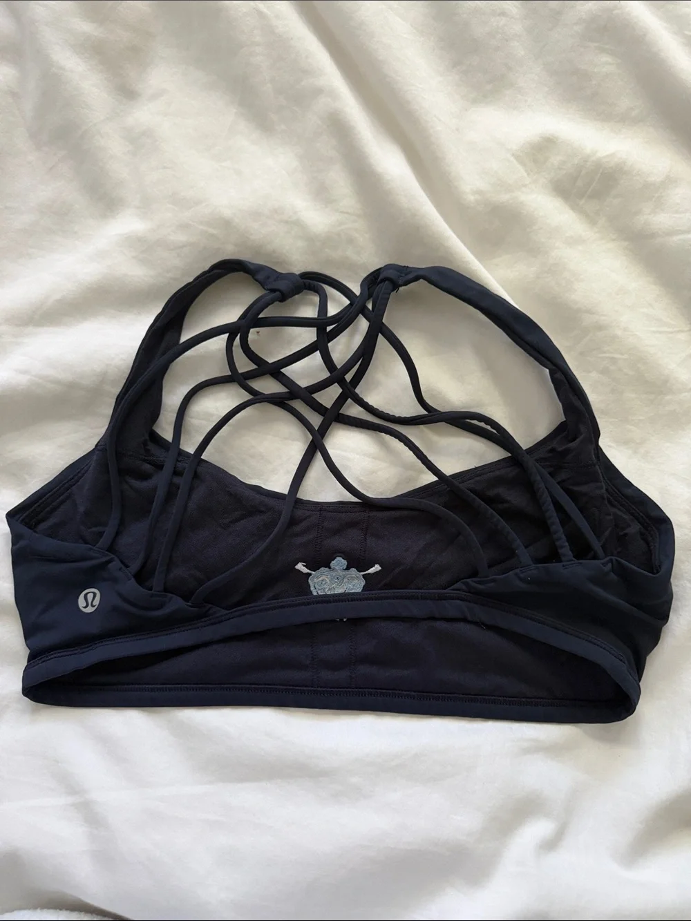 Columbia Crown Embroidered lululemon free to be wild bra — navy blue - Picture 2 of 2